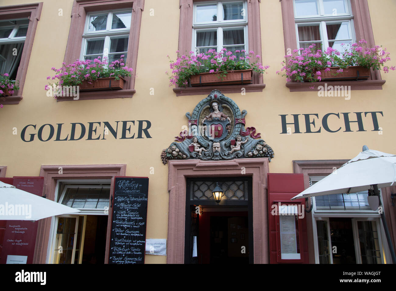 Restaurant Goldener Hecht; Heidelberg; Germany Stock Photo