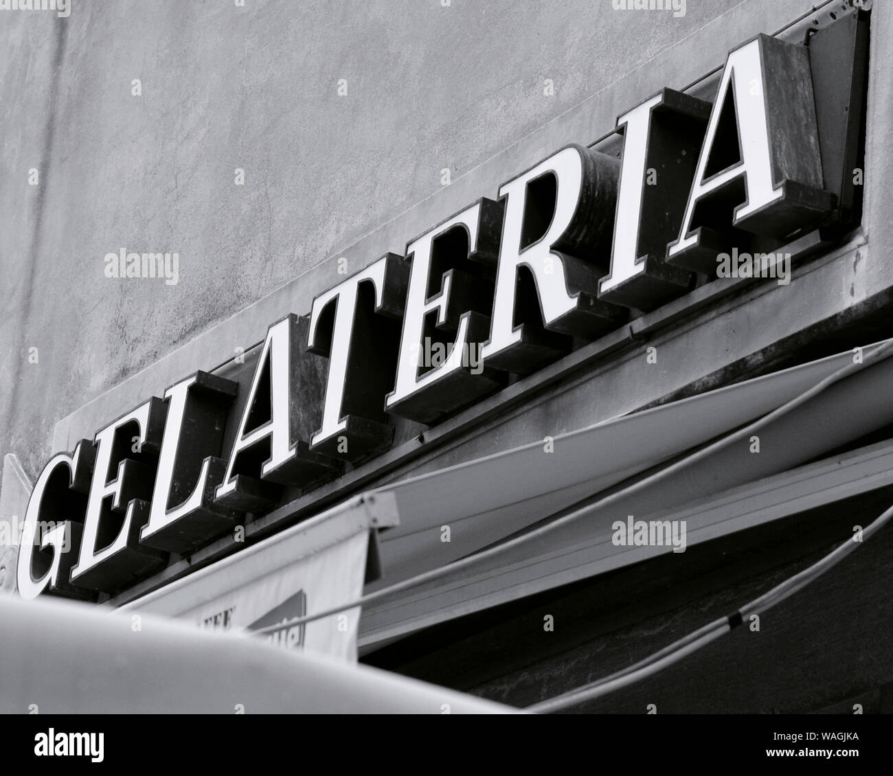 Italian Gelateria Shop Sign Stock Photo - Alamy