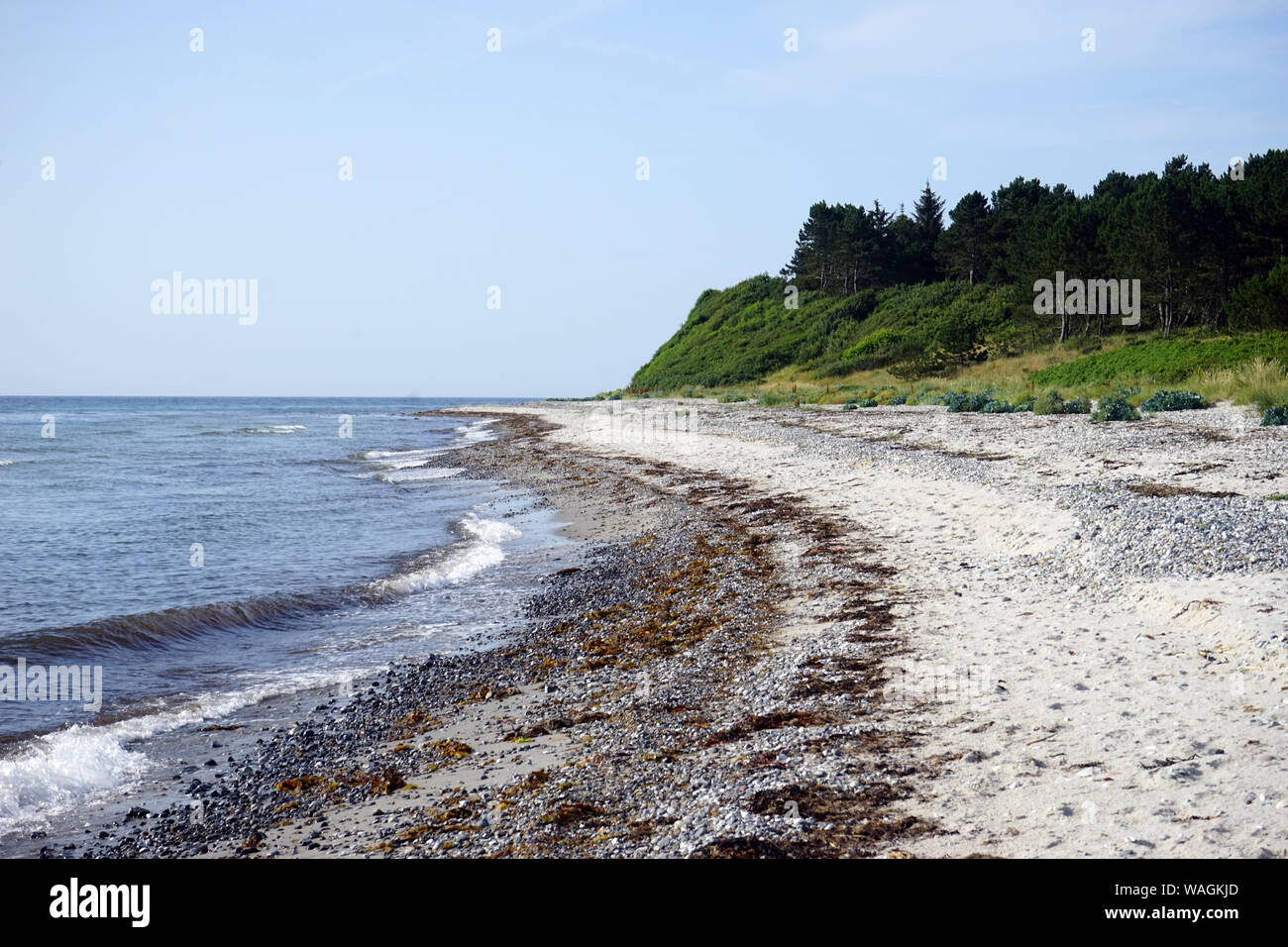 Beach on the coast of Baltic sea in Denmark Stock Photo