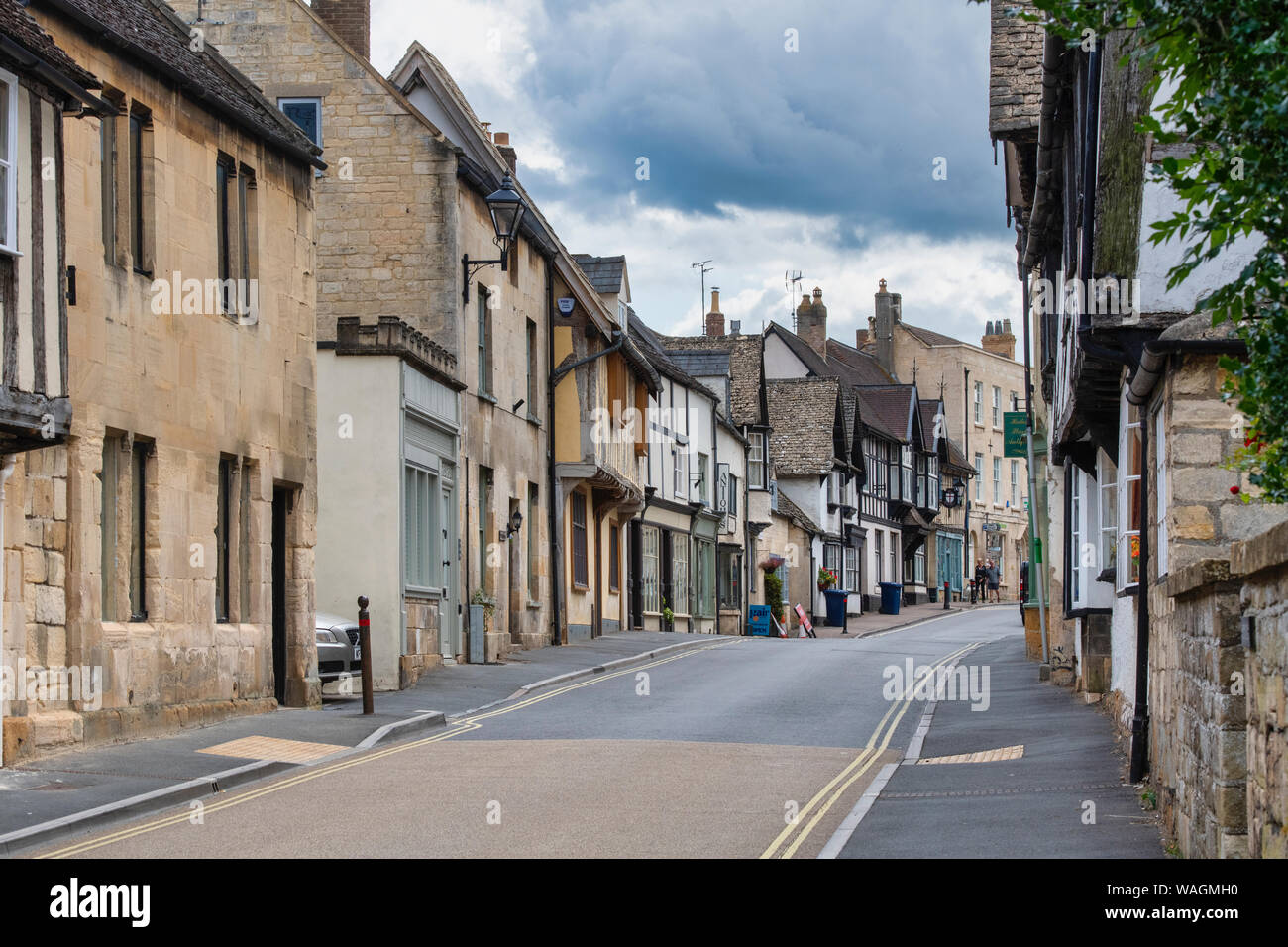 Cotswold stone buildings along Hailes Street, Winchcombe, Gloucestershire, England Stock Photo