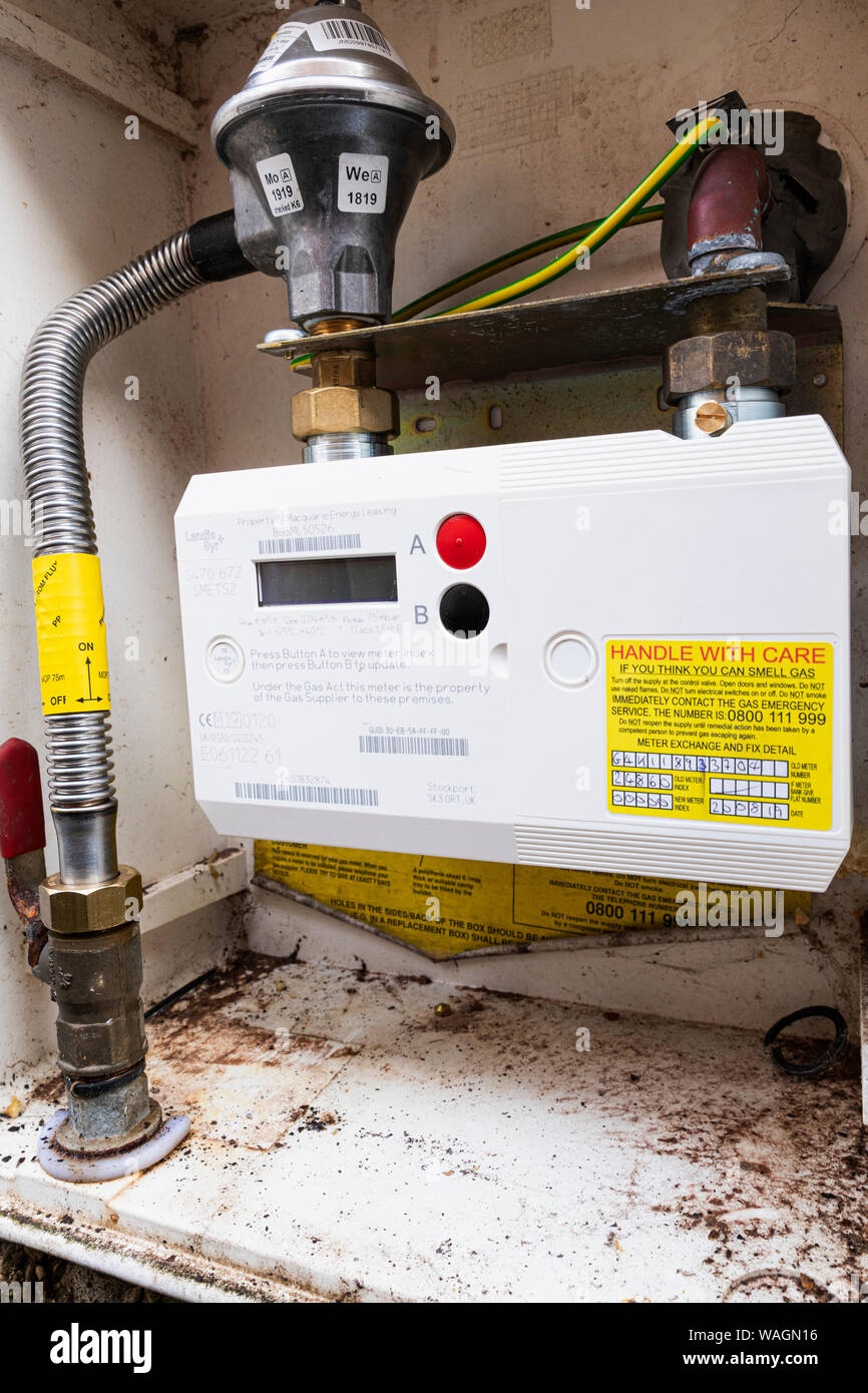 British Gas Landis+Gry G470 Gas Smart meter in an outside