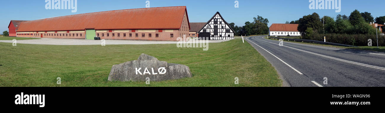 RONDE, DENMARK - CIRCA JULY 2019 Kalo farm Stock Photo