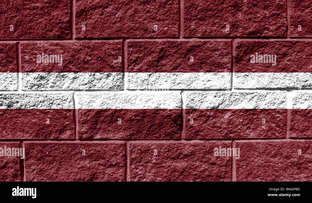 Flag of Latvia close up painted on a cracked wall Stock Photo - Alamy