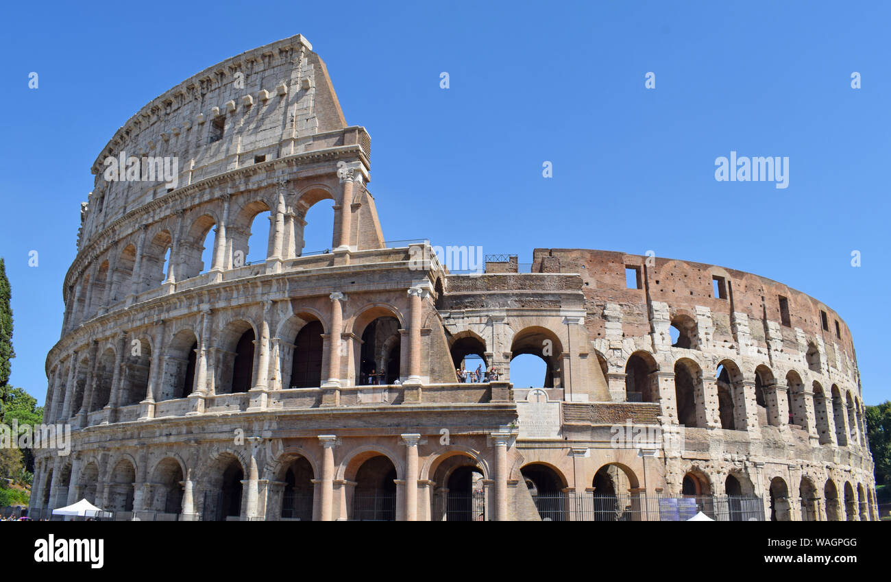 Coliseu of Rome, Flavio Amphitheater, in Rome Italy Stock Photo