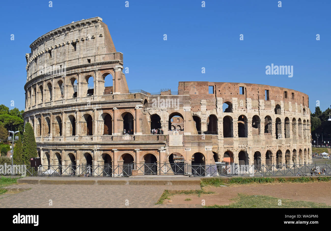 Coliseu of Rome, Flavio Amphitheater, in Rome Italy Stock Photo