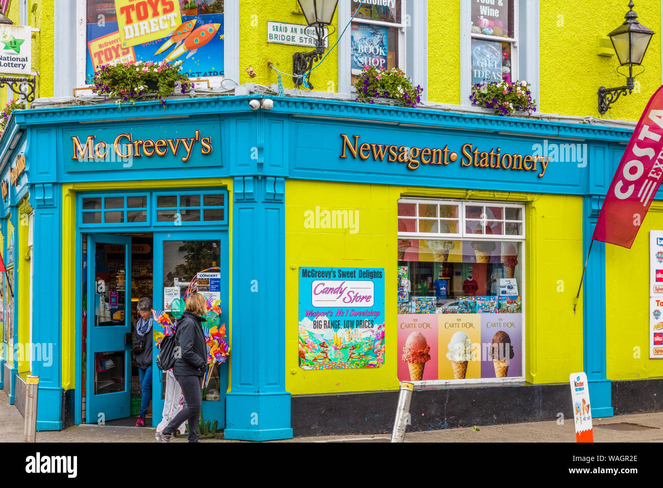 Storefront in Westport in County Mayo Ireland Stock Photo