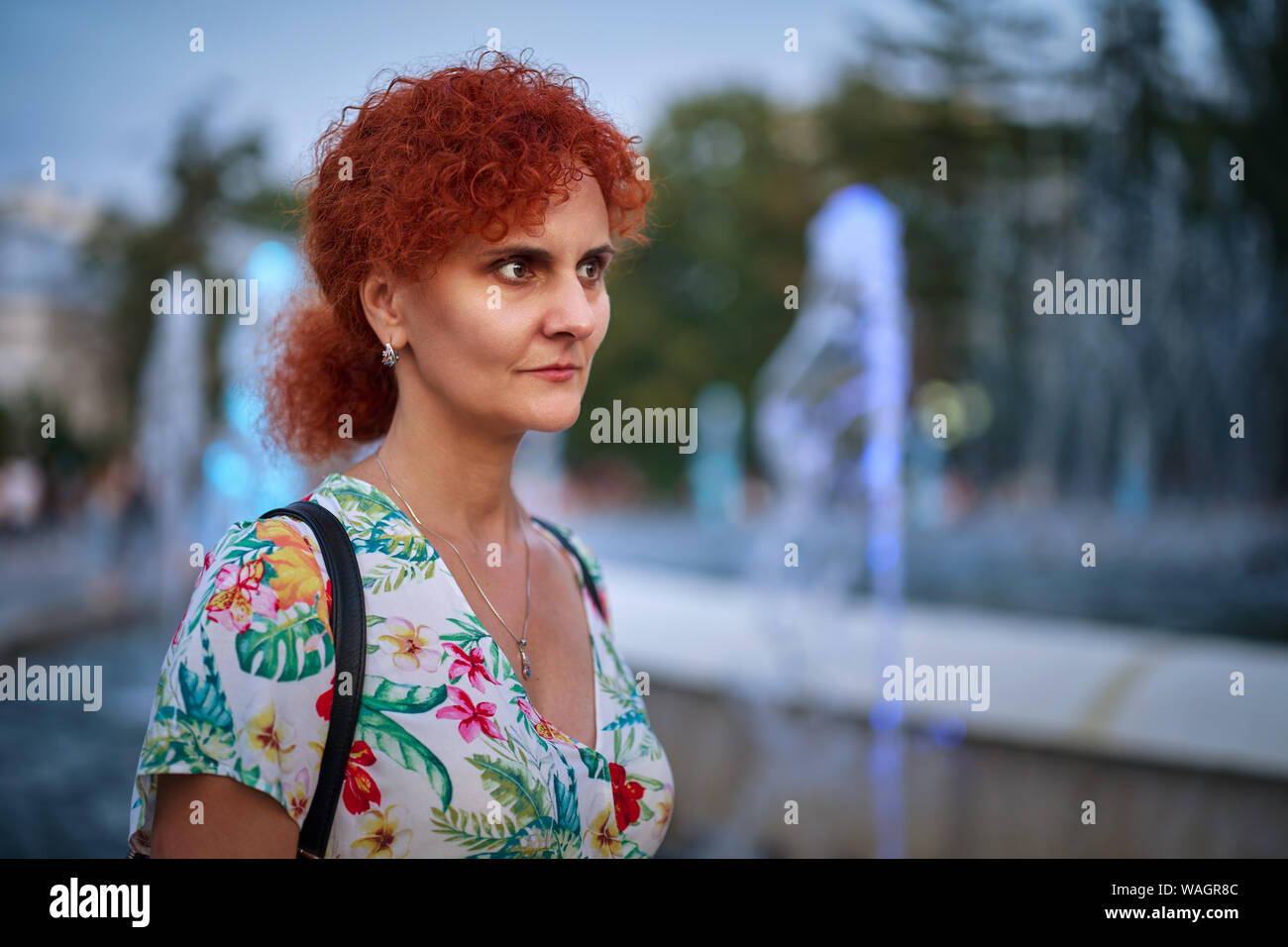 Candid portrait curly redhead woman hi-res stock photography and images ...