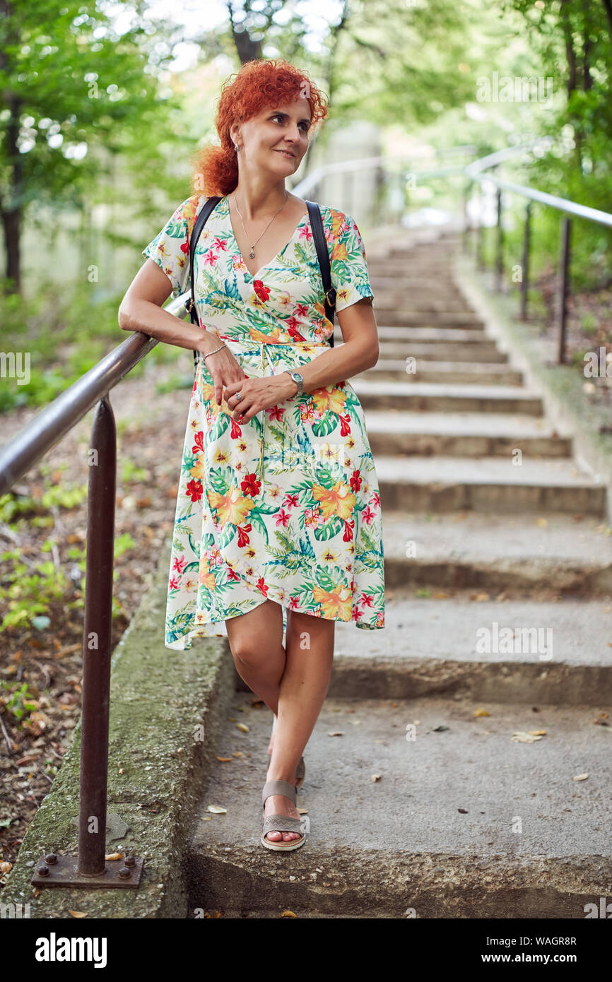 Candid portrait curly redhead woman hi-res stock photography and images ...