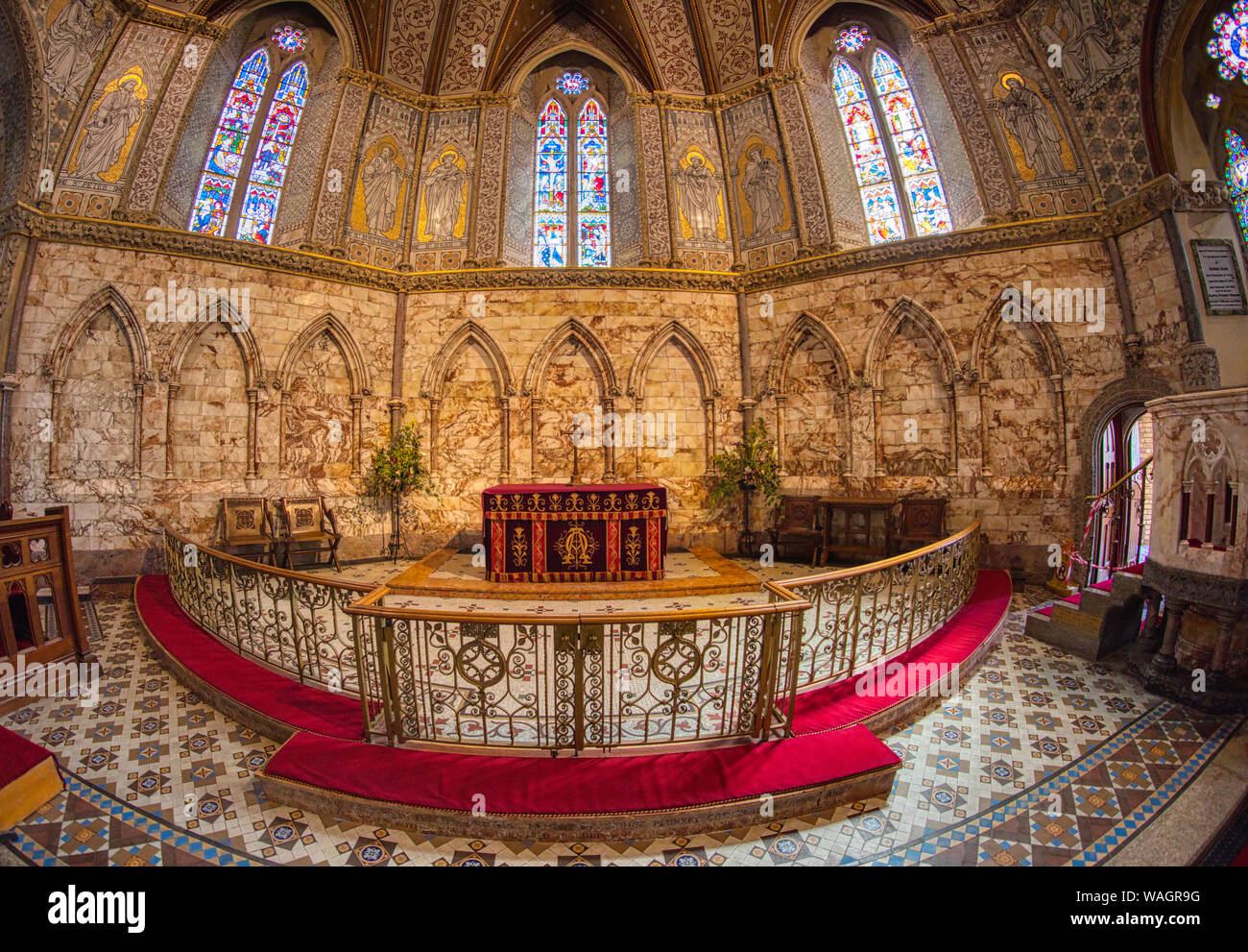 Interior of Holy Trinity Church in Westport in County Mayo Ireland Stock Photo
