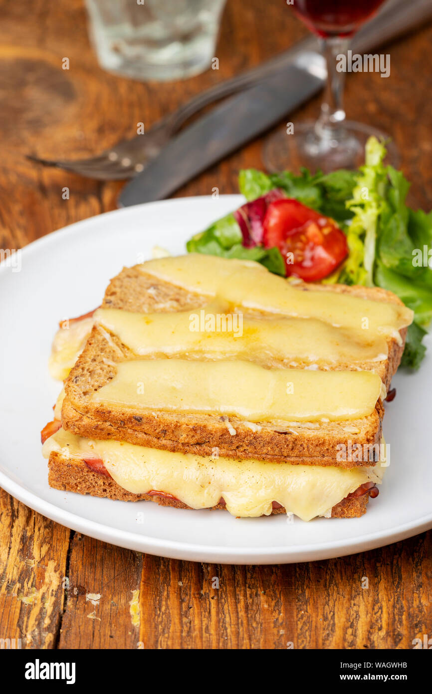 Closeup Of A French Croque Monsieur Stock Photo 264673399 Alamy