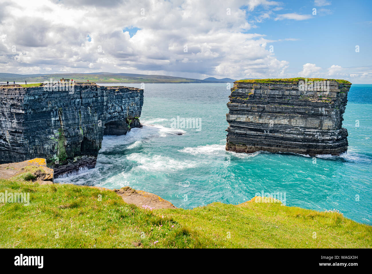 Sea Stack, Downpatrick Head, Co Mayo, Ireland Stock Photo