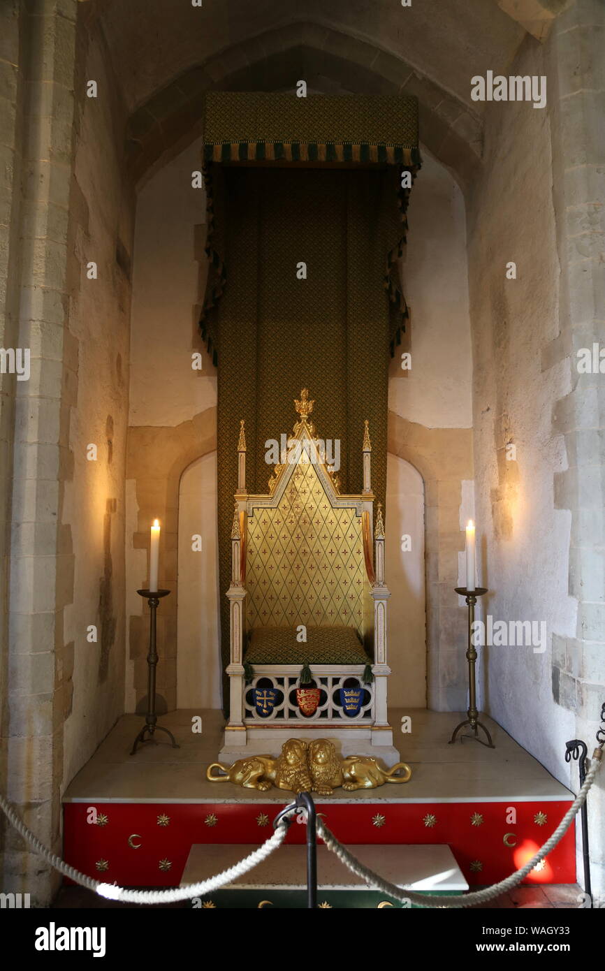 Henry III's canopied throne (replica), Wakefield Tower, Tower of London, City of London, England, Great Britain, United Kingdom, UK, Europe Stock Photo