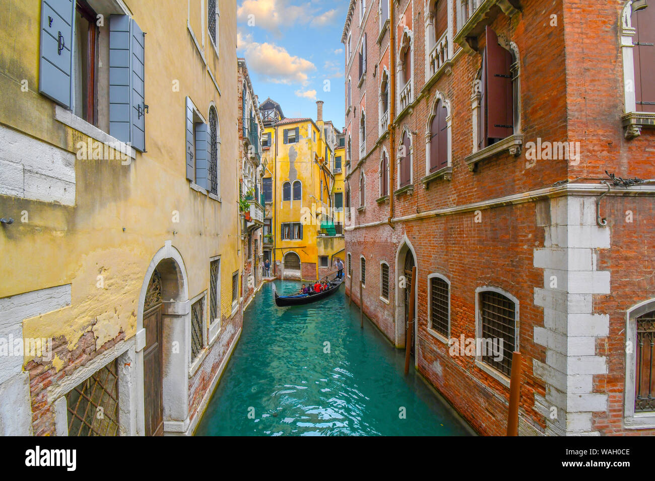 Venetian canal boat hi-res stock photography and images - Alamy