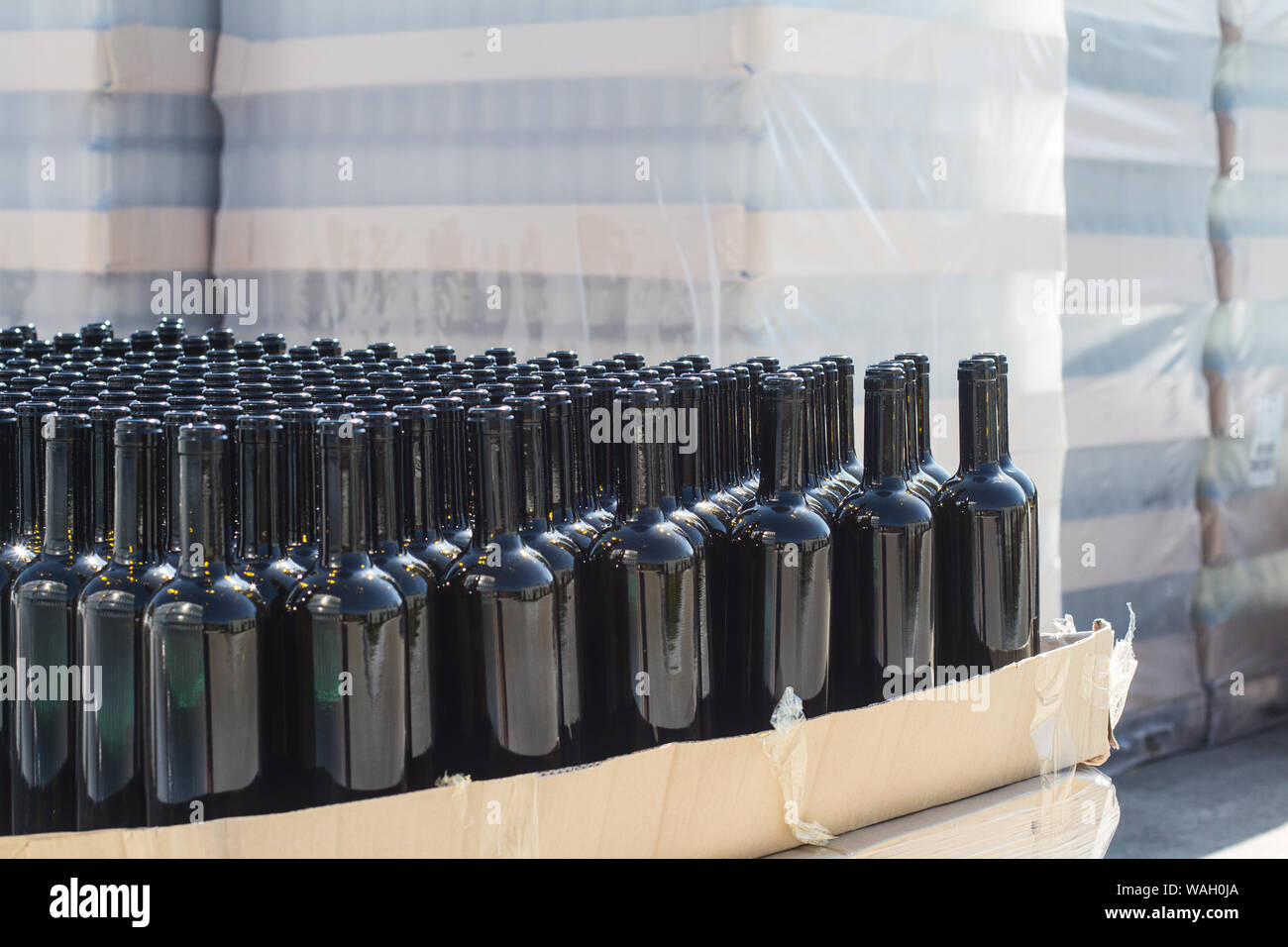 Empty wine bottle storage hotsell