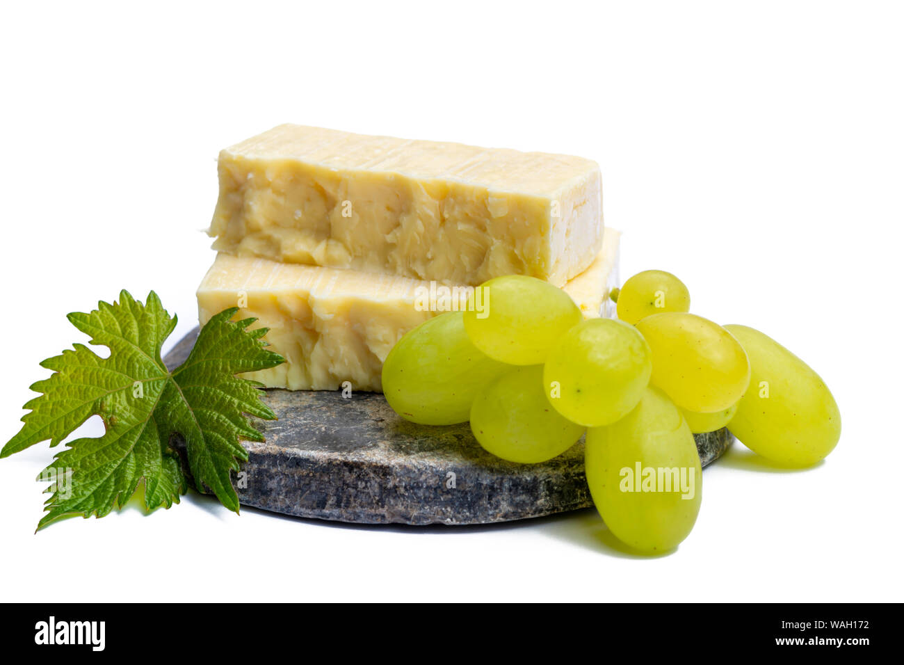 Cheddar cheese collection, block of Cheddar cheese made from cow milk