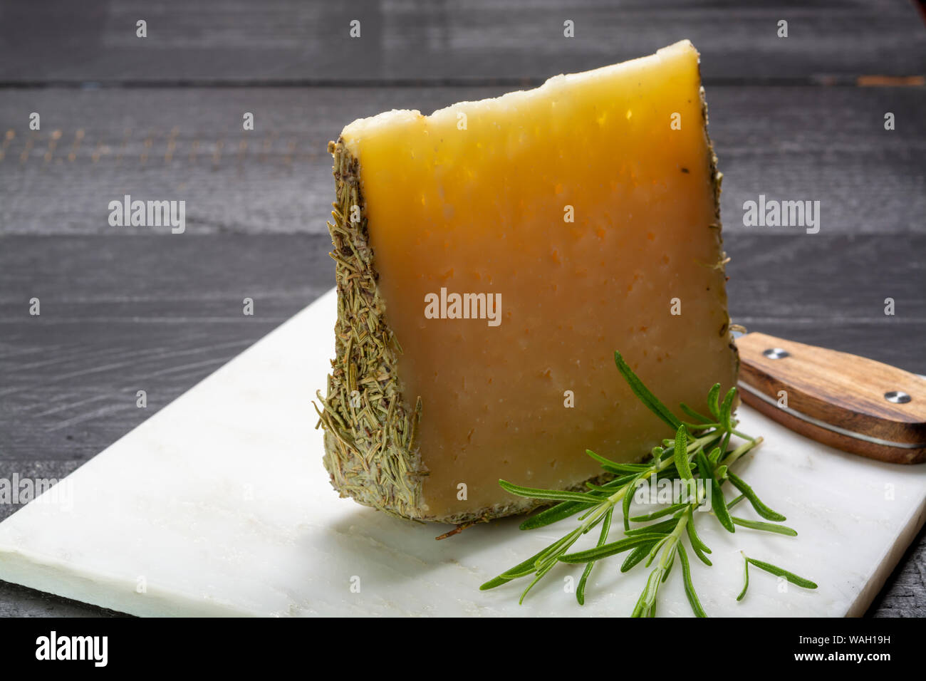 Cheese collection, one piece of Spanish manchego sheeps milk cheese