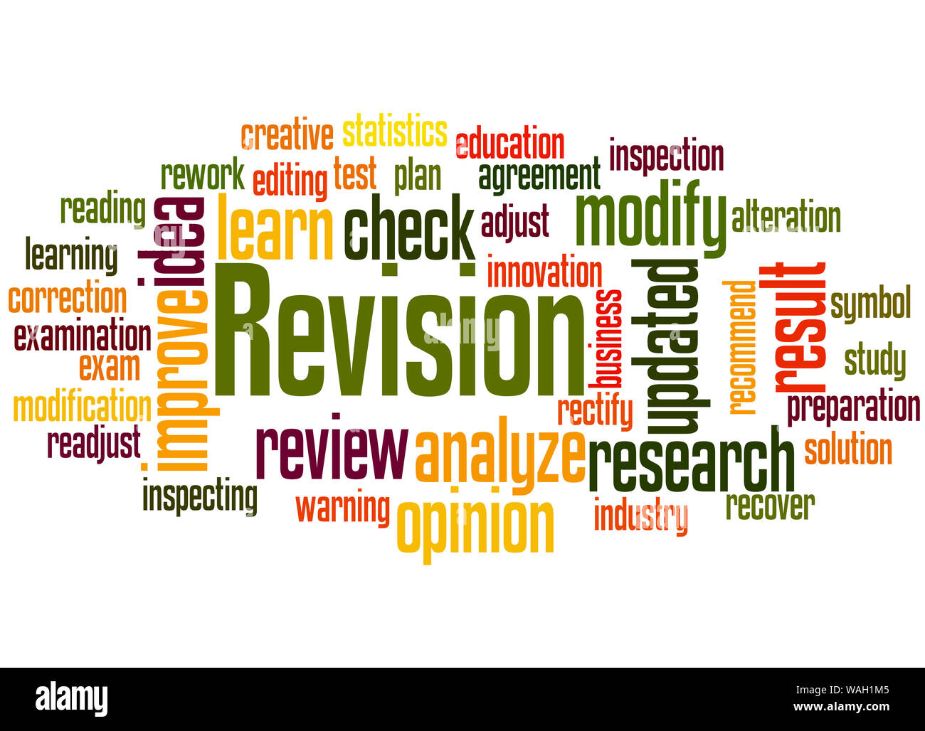 Revision word cloud concept on white background Stock Photo Alamy