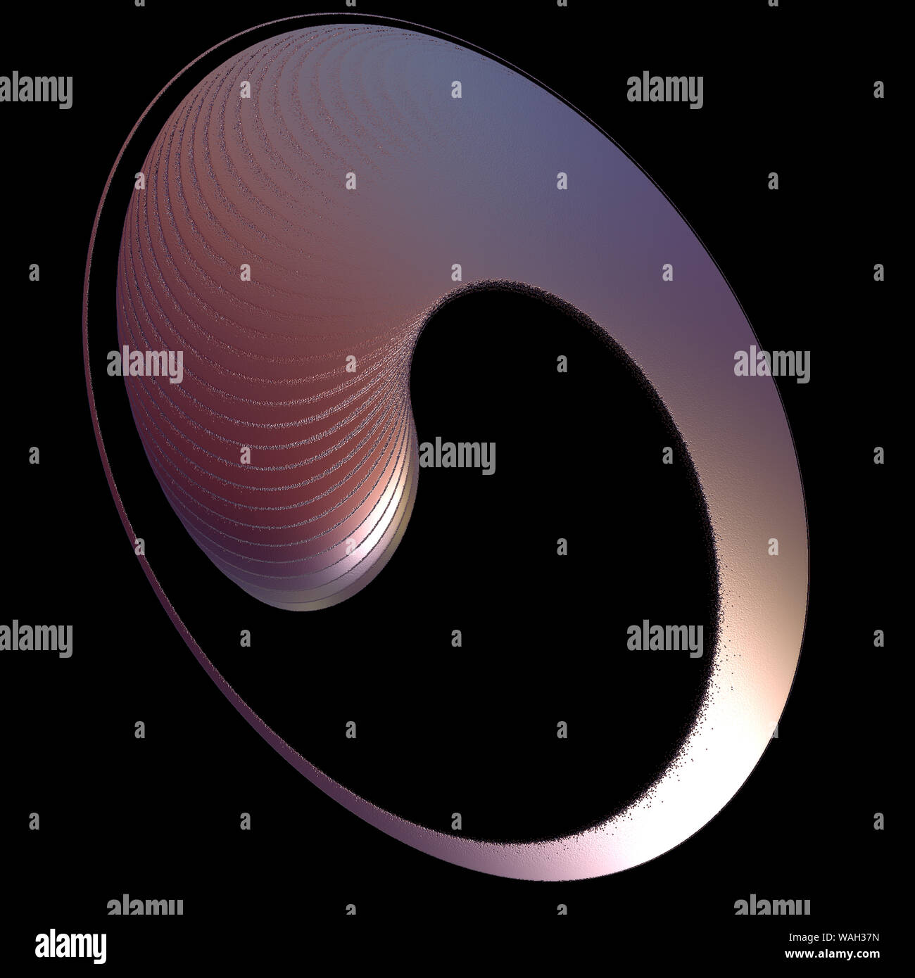 Yin and Yang, digital art, fractal Stock Photo