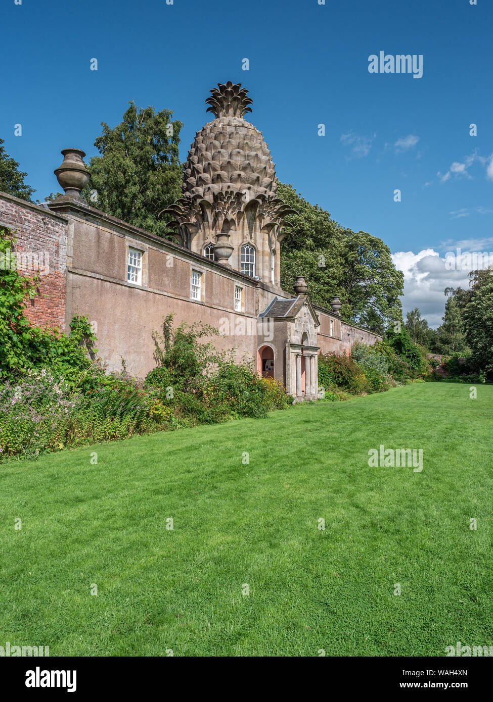 The Dunmore Pineapple building in Dunmore Park, Airth, Scotland. Built