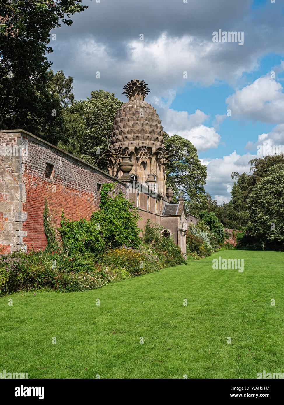 The Dunmore Pineapple building in Dunmore Park, Airth, Scotland. Built