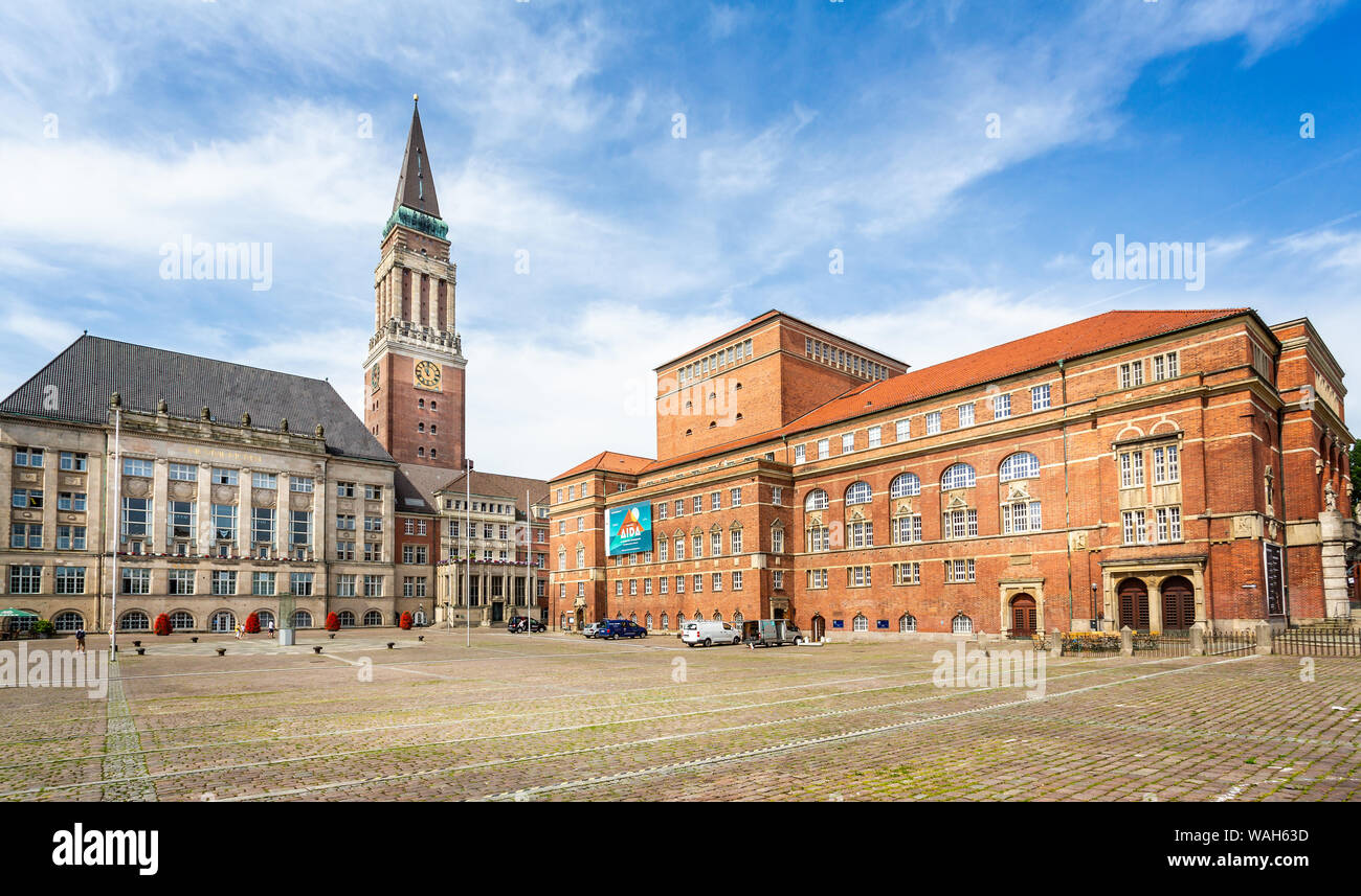 Kiel City Hall and Opera House in Kiel, Germany on 25 July 2019 Stock Photo