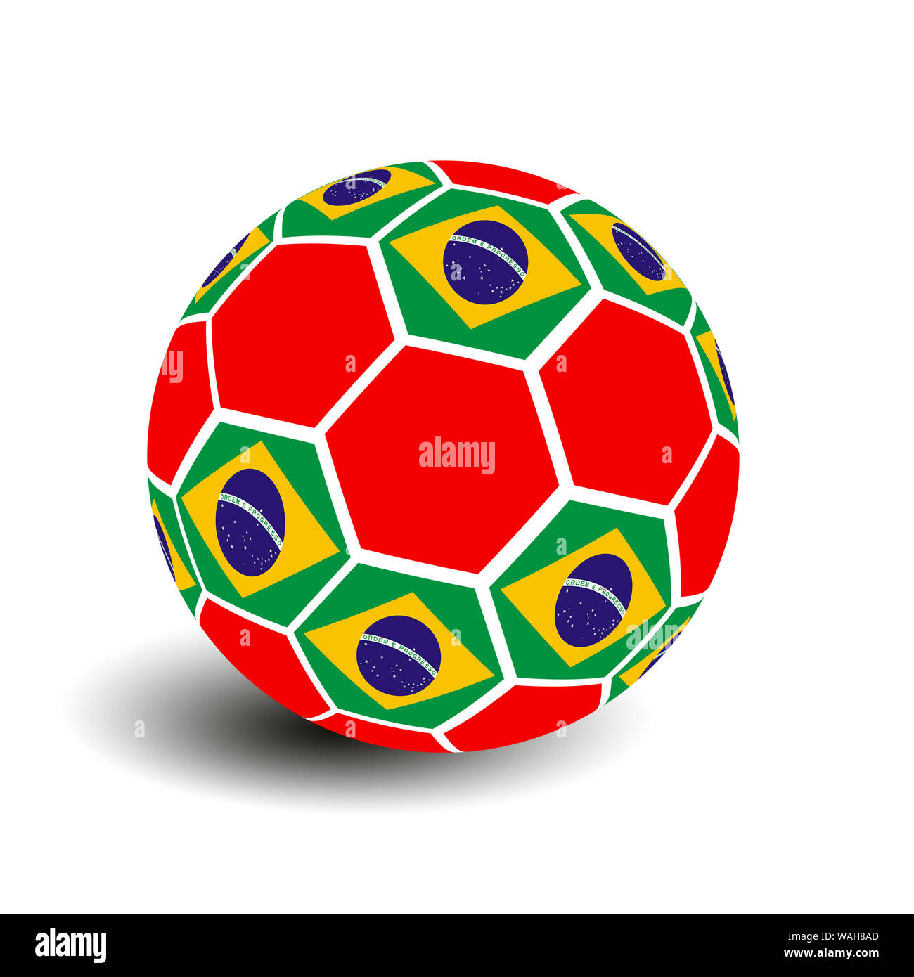 Soccer ball with brazilian flag Stock Photo Alamy