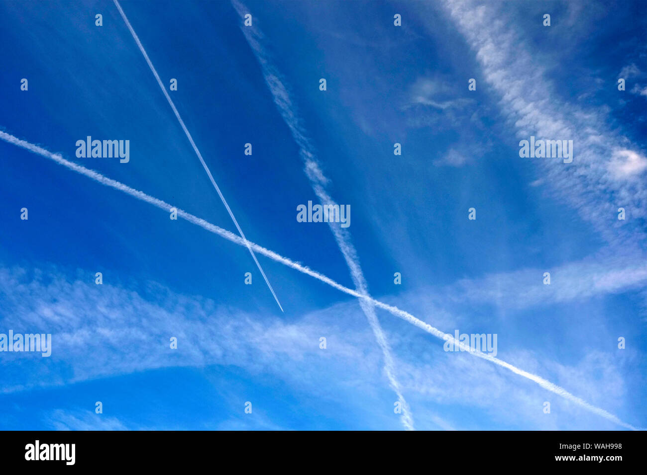 Plane Contrails High Resolution Stock Photography and Images - Alamy