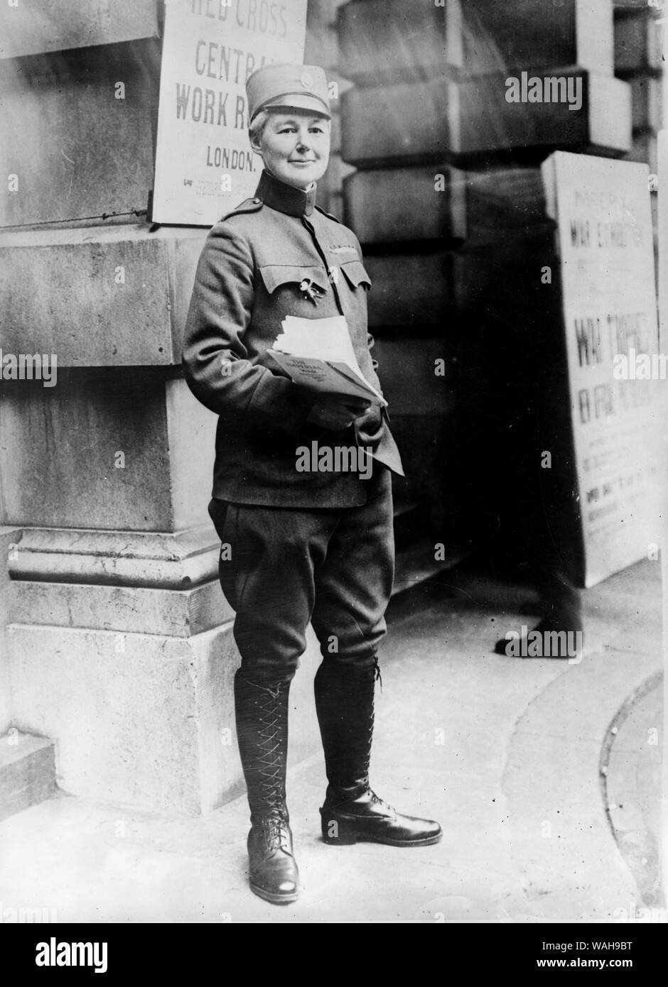 Flora Sandes (1876 – 1956) British woman who served as an officer of the Royal Serbian Army in World War I. She was the only British woman officially to serve as a soldier in WWI Stock Photo