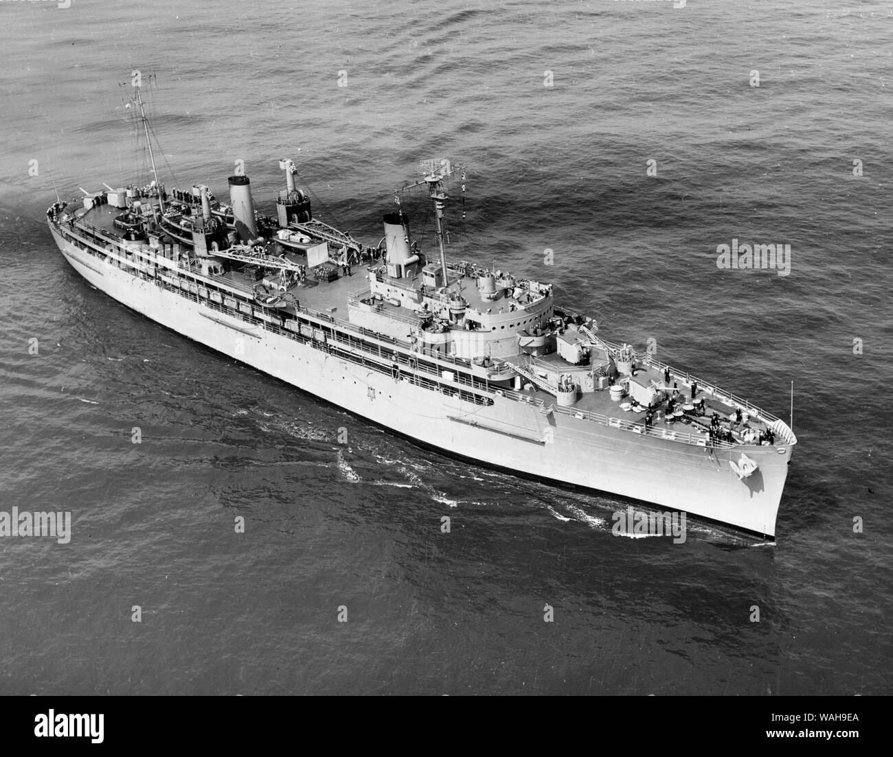 USS Ajax (AR-6) circa 1950 Stock Photo