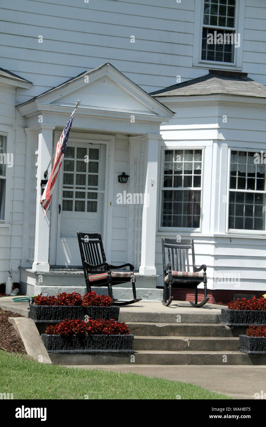 House entrance of historical building at Fort Monroe National Monument