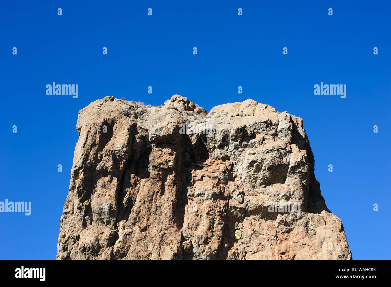 Top of Roque Nublo second highest place in Gran Canary 1813 meters above sea level , Spain Stock Photo
