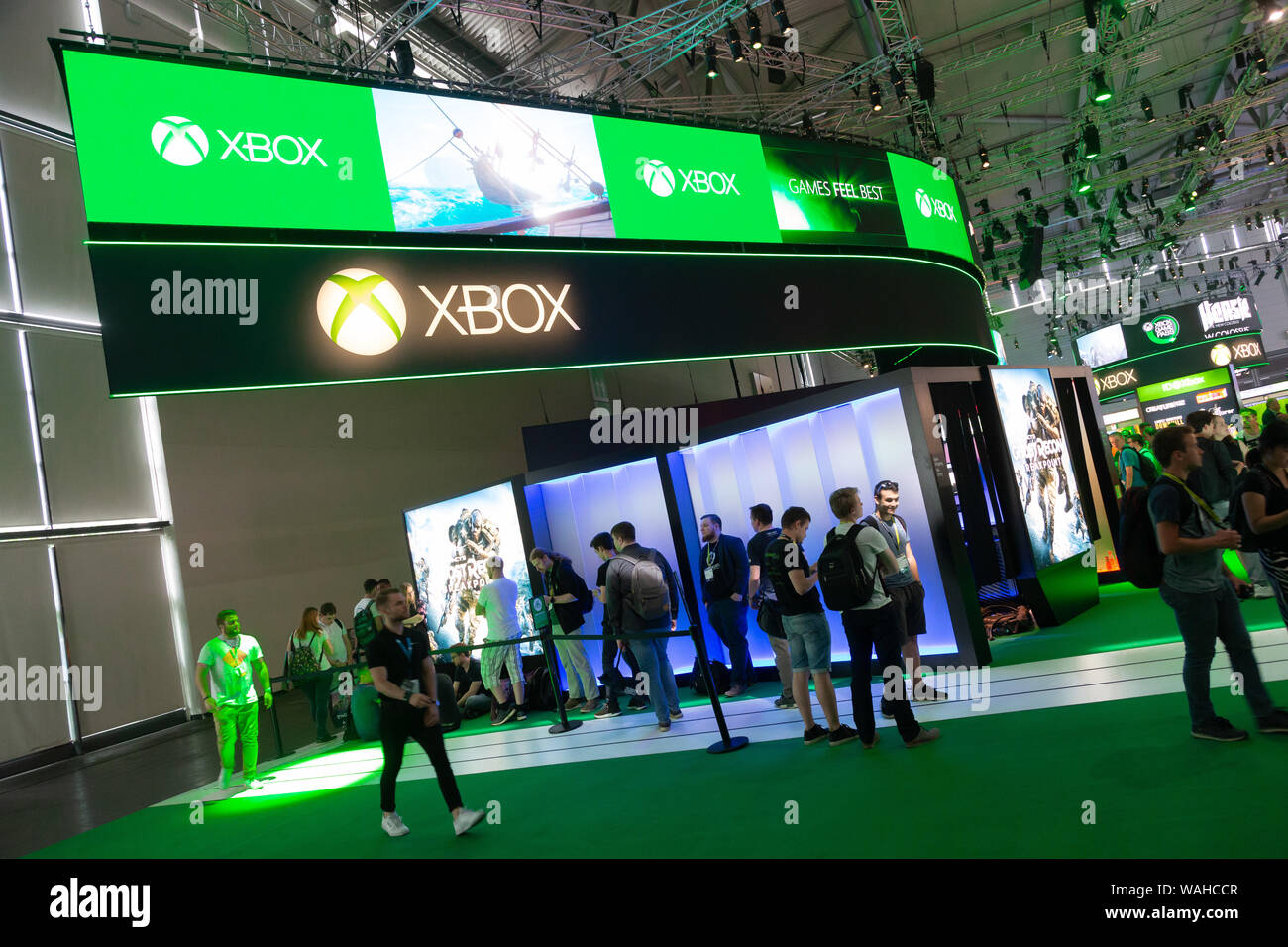 Cologne, Germany, August 20 2019, Gamescom: Gamers at xbox booth Stock  Photo - Alamy