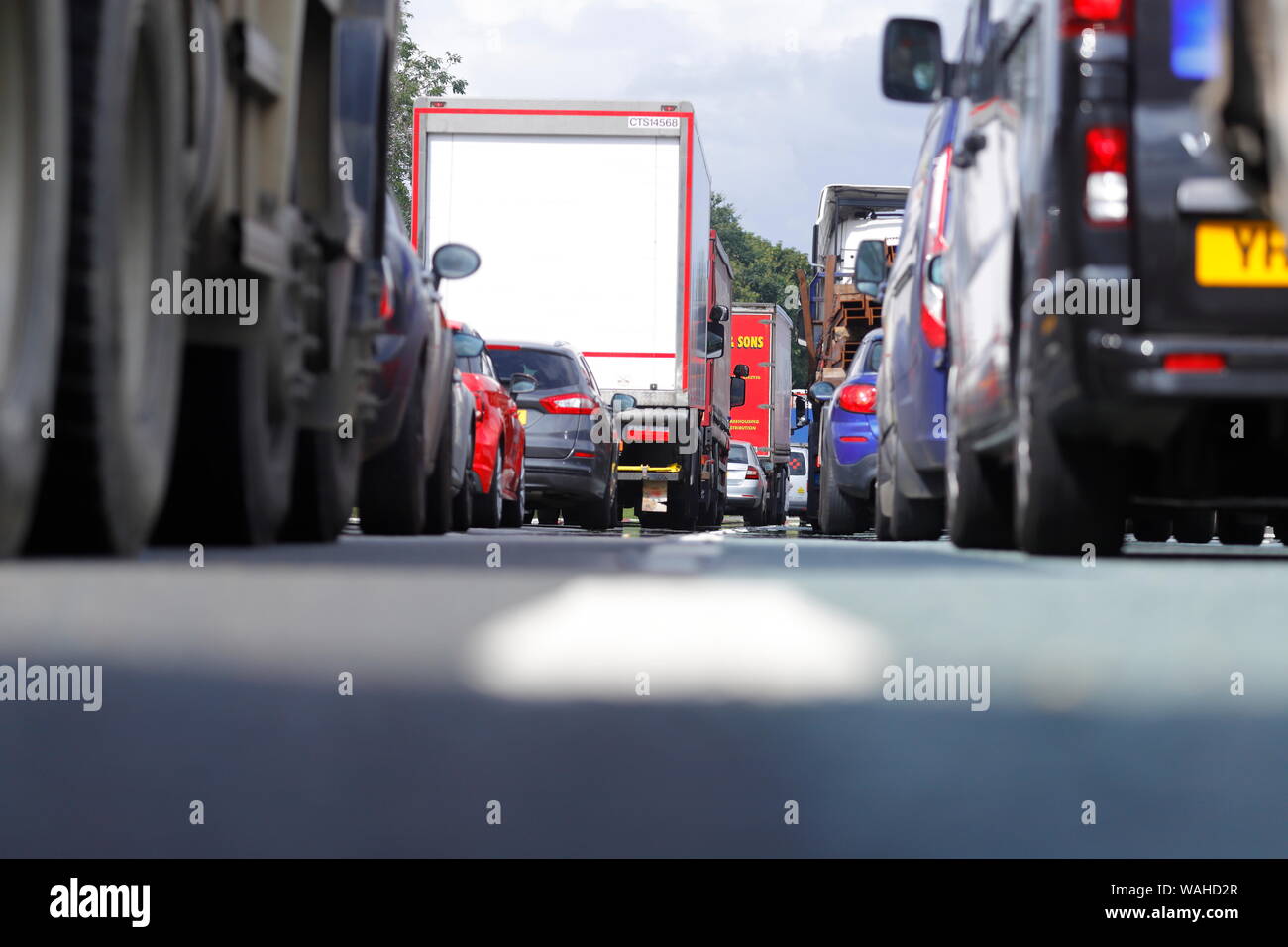 Traffic at a standstill on the M62 between junction 31 & 30 on the