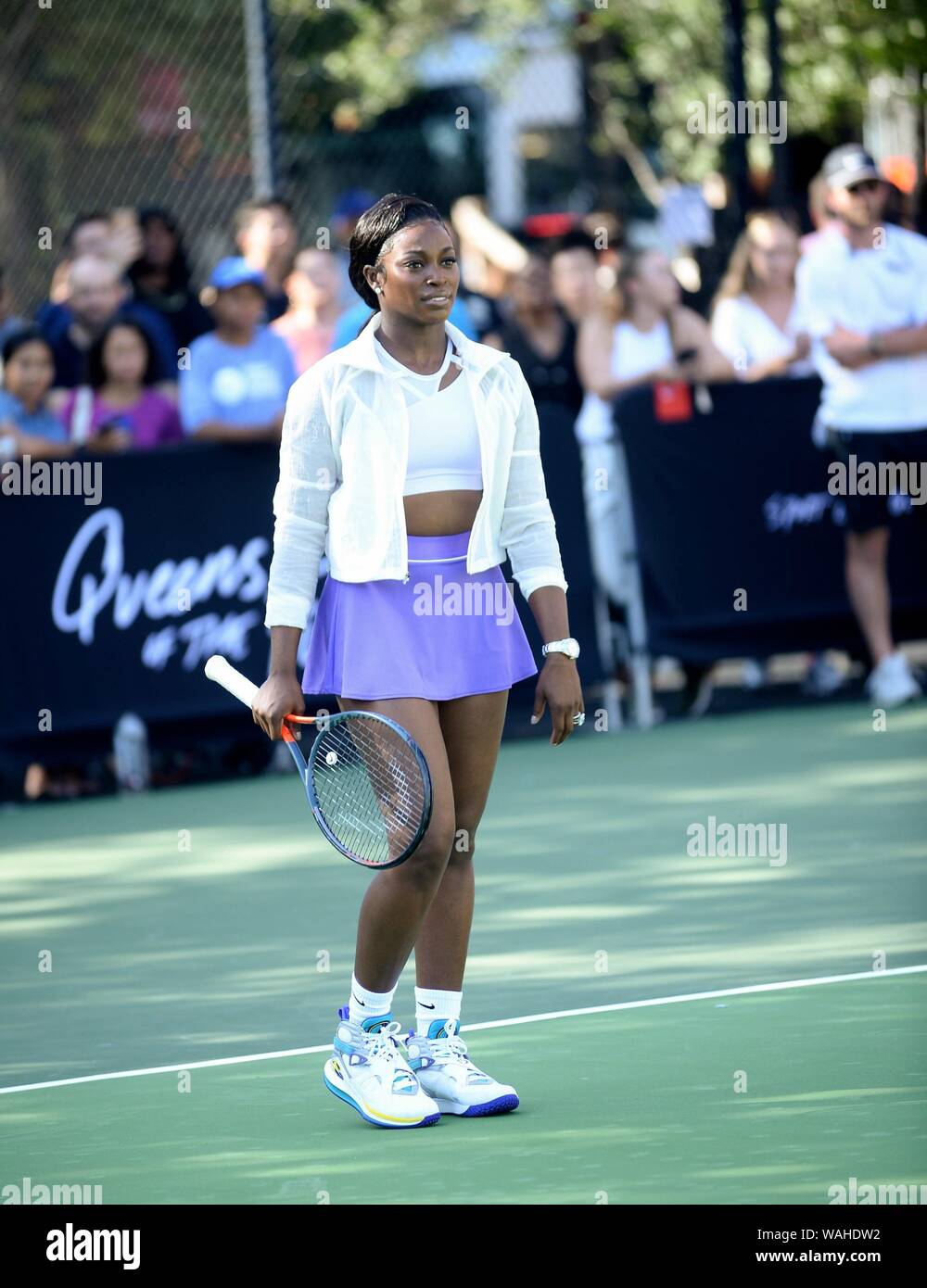 New York, NY, USA. 20th Aug, 2019. SLOANE STEPHENS at a public appearance  for NIKE Queens of the Future Tennis Experience, William F. Passannante  Ballfield, New York, NY August 20, 2019. Credit: