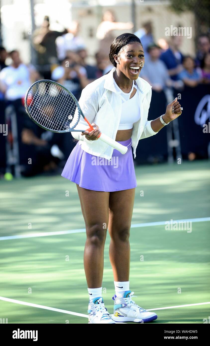 New York, NY, USA. 20th Aug, 2019. SLOANE STEPHENS at a public appearance  for NIKE Queens of the Future Tennis Experience, William F. Passannante  Ballfield, New York, NY August 20, 2019. Credit: