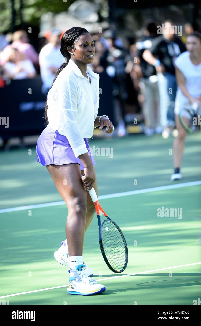 New York, NY, USA. 20th Aug, 2019. SLOANE STEPHENS at a public appearance  for NIKE Queens of the Future Tennis Experience, William F. Passannante  Ballfield, New York, NY August 20, 2019. Credit: