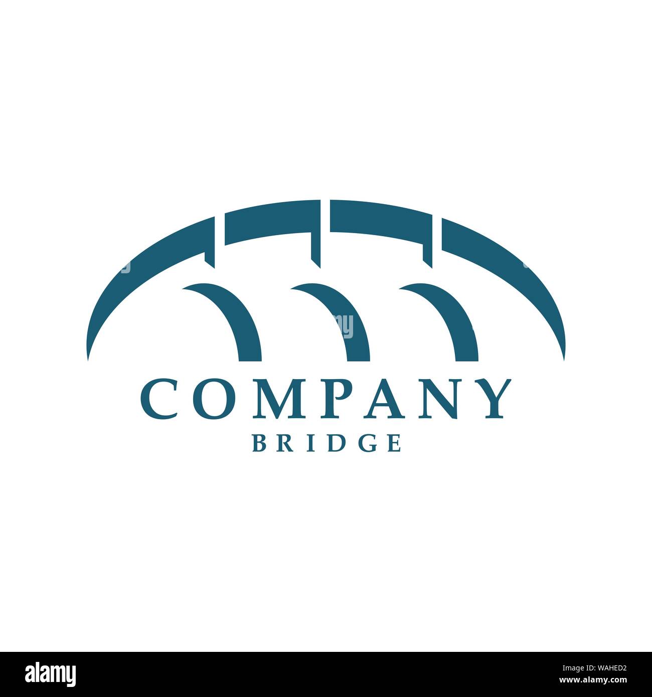 Bridge icon vector illustration Logo template design Stock Vector