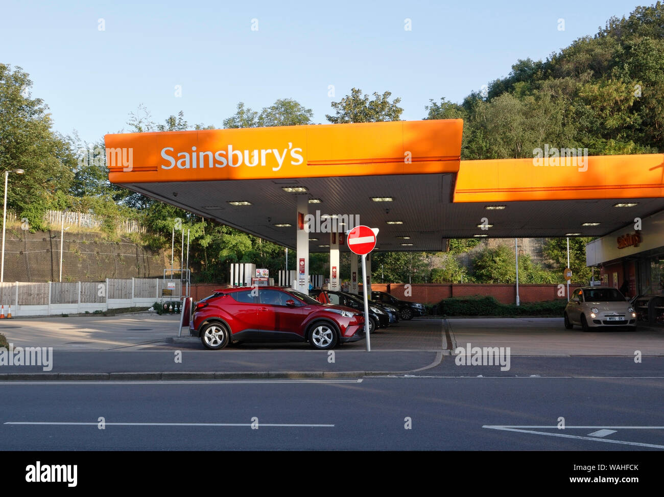 Sainsbury's petrol filling station, Millhouses in Sheffield UK Stock