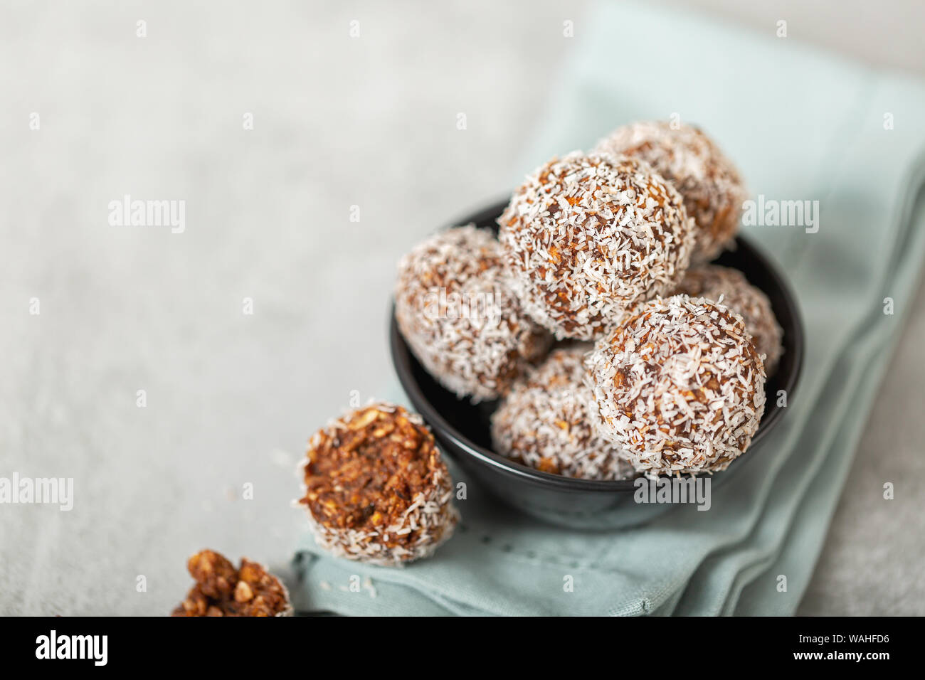 Energy bites for raw vegan diet , no bake Stock Photo Alamy