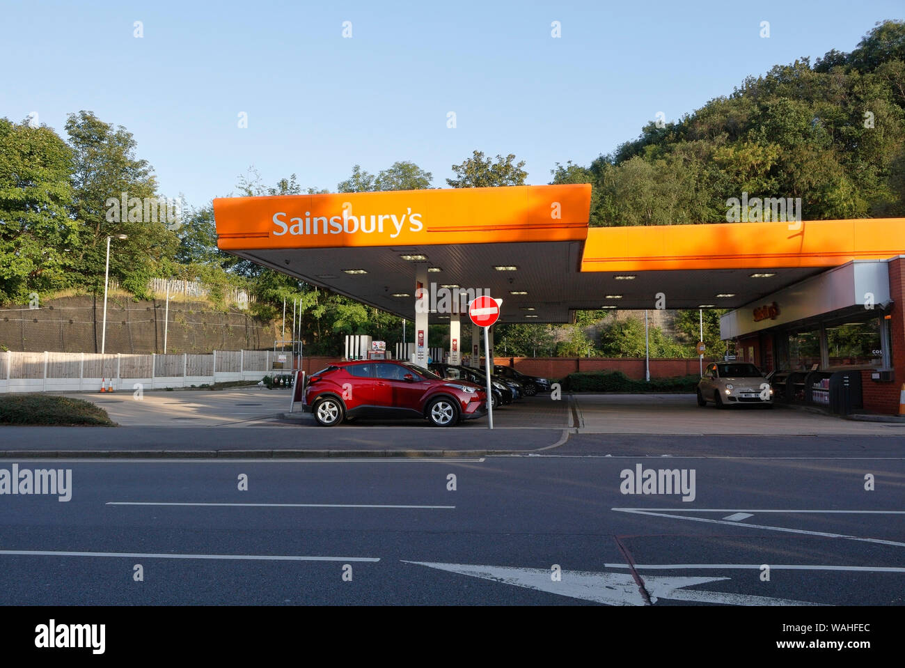 Sainsbury's petrol filling station, Millhouses in Sheffield UK Stock