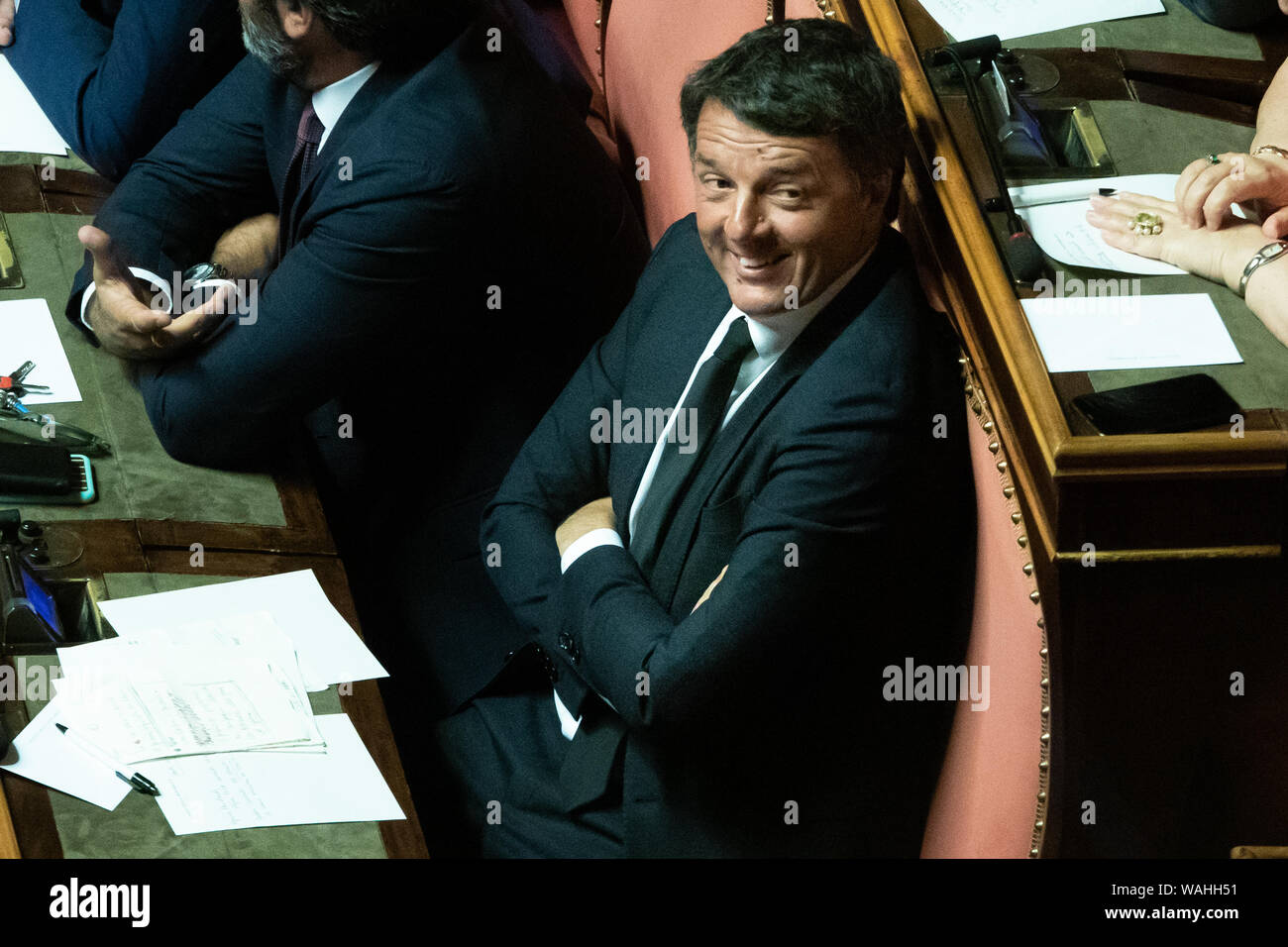 Rome, Italy. 20th Aug, 2019. Matteo Renzi seen at the Senate Assembly. Credit: SOPA Images Limited/Alamy Live News Stock Photo