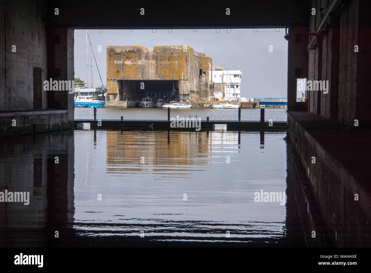 Uboat pens in St Nazaire Stock Photo Alamy