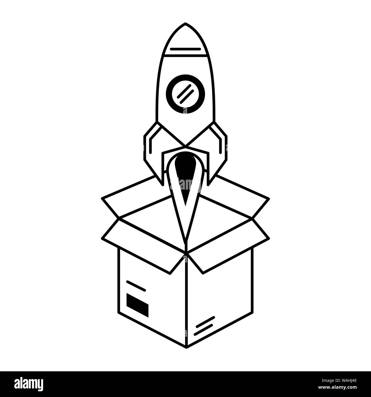 rocket taking off cartoon Stock Vector Image & Art - Alamy