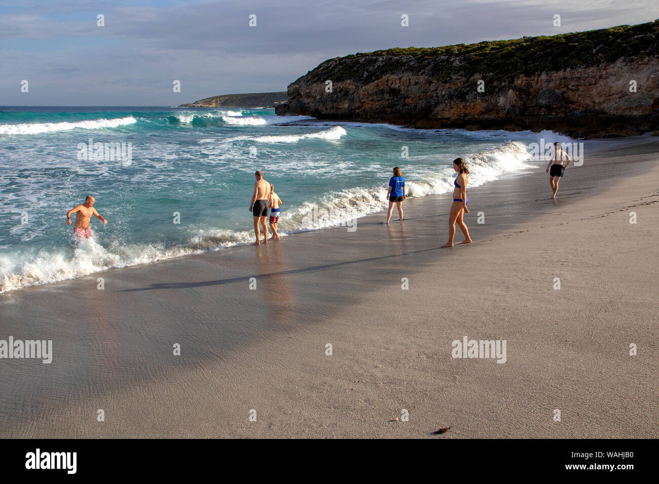 Sanderson Beach on Kangaroo Island's south coast Stock Photo