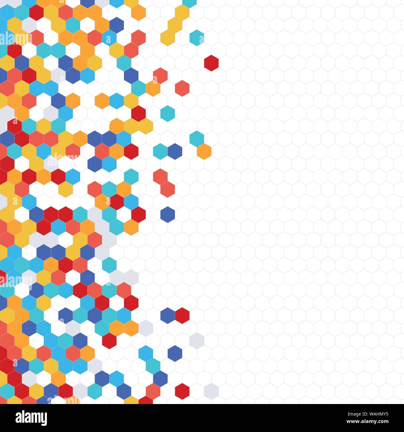 Grainy pattern composed of hexagons colorful. Honeycomb background ...