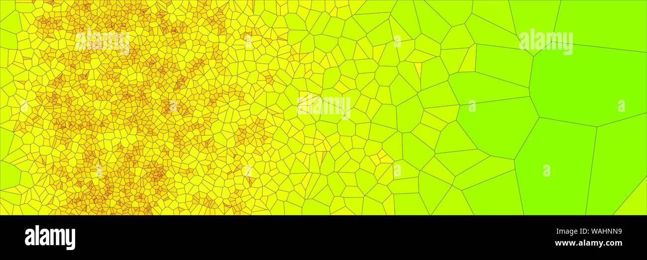 Stained glass colorful voronoi polygonal algorithm background, vector abstract. Irregular cells pattern. 2D Geometric shapes grid texture. Aspect Rati Stock Vector