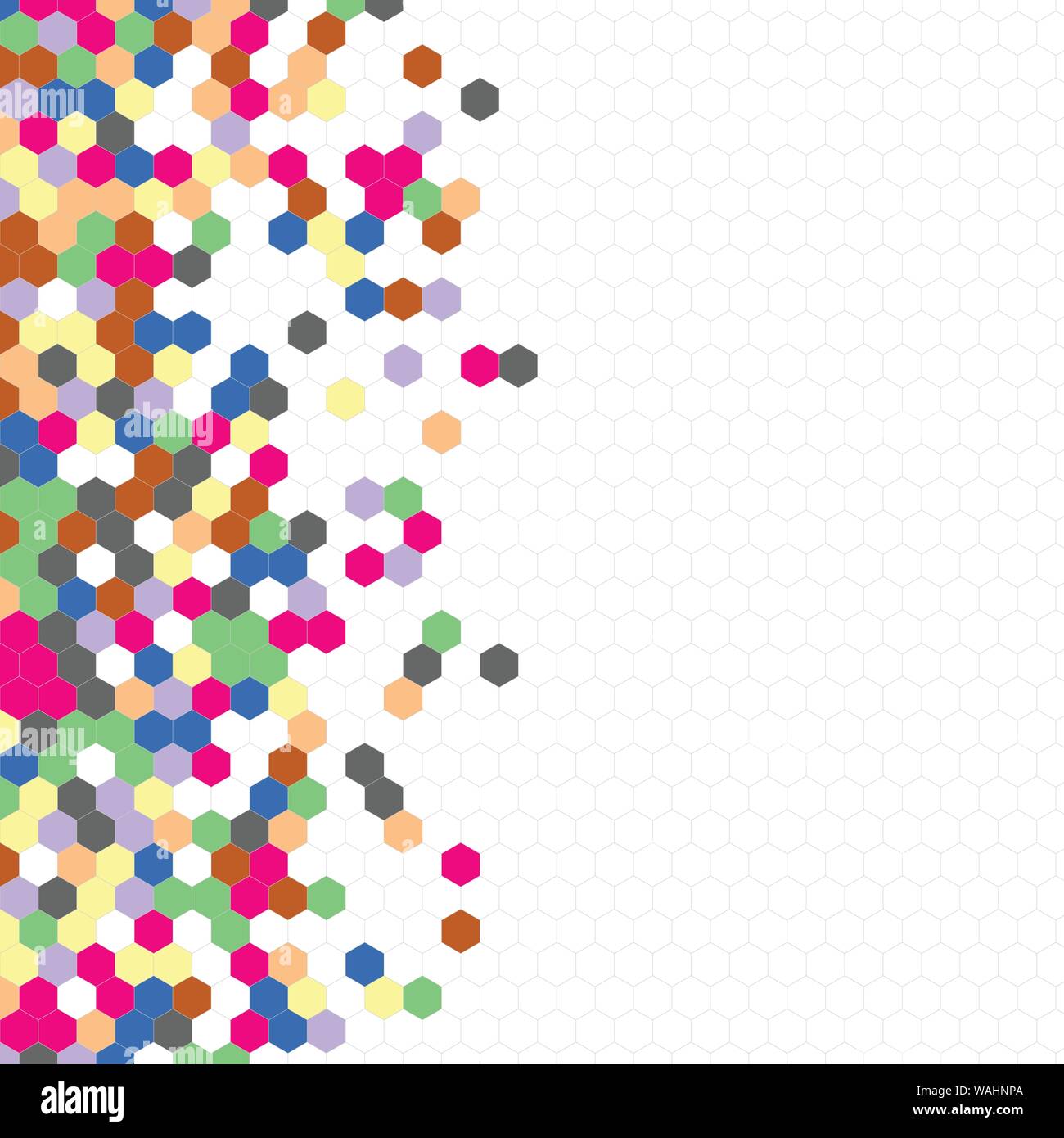 Grainy pattern composed of hexagons colorful. Honeycomb background ...