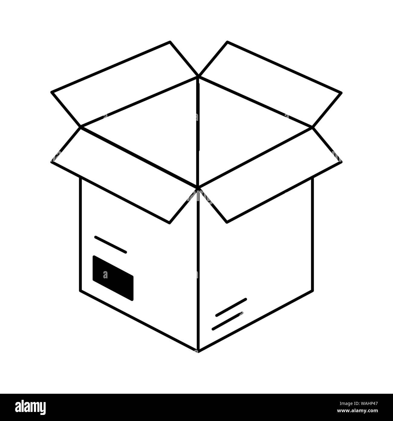cardboard box cartoon Stock Vector Image & Art - Alamy