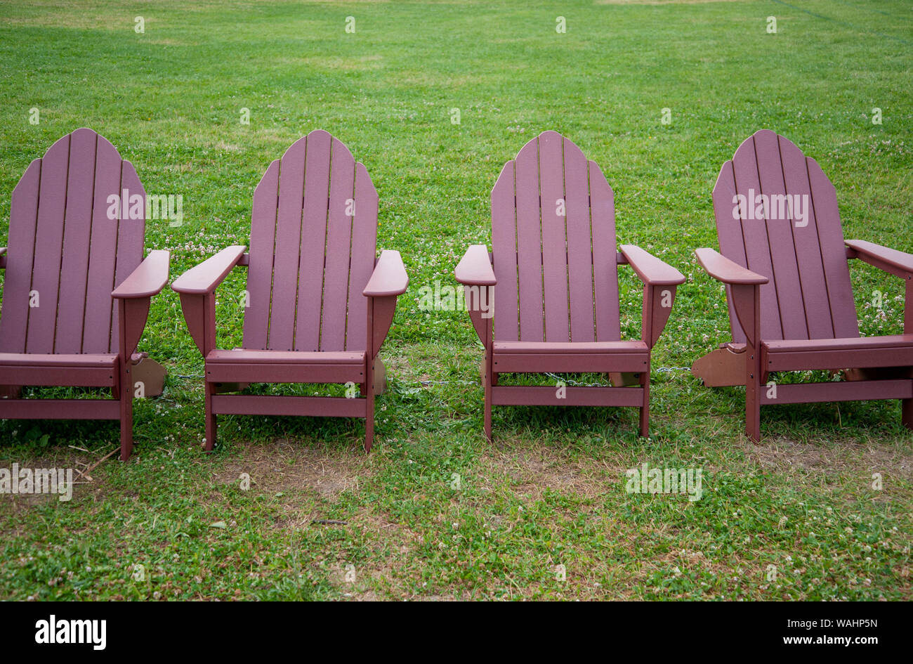 Adirondack chairs in Salem Massachusetts USA Stock Photo Alamy