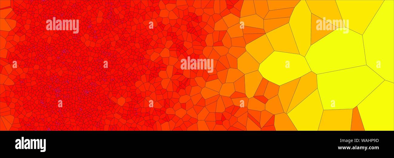 Stained glass colorful voronoi polygonal algorithm background, vector abstract. Irregular cells pattern. 2D Geometric shapes grid texture. Aspect Rati Stock Vector